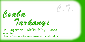 csaba tarkanyi business card